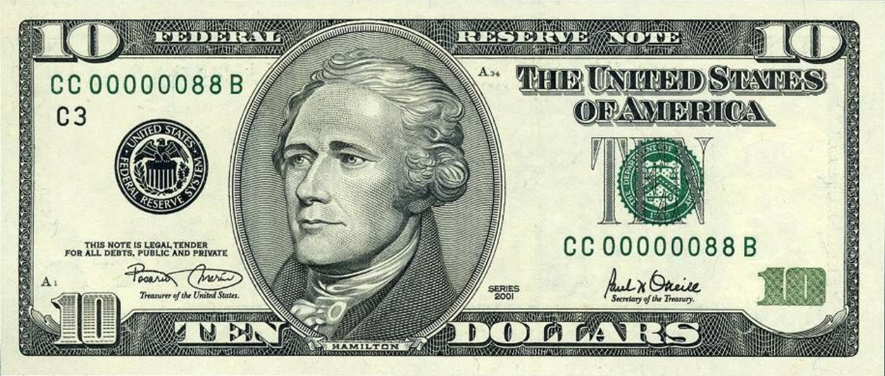 Ten Dollar Bill